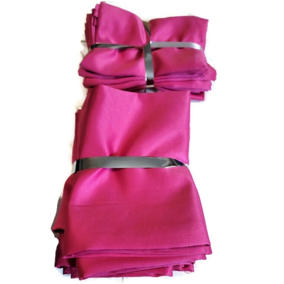 Set of 12 20” X 20" Poly Satin Napkins Wedding Baby Party Bridal Tea 12 Napkins - Picture 6 of 8